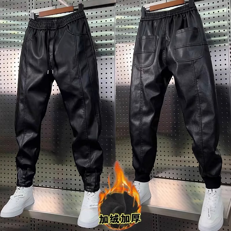 Leather Pants Men's Hip Hop Ha - Graphic Tee Oversized avis et prix