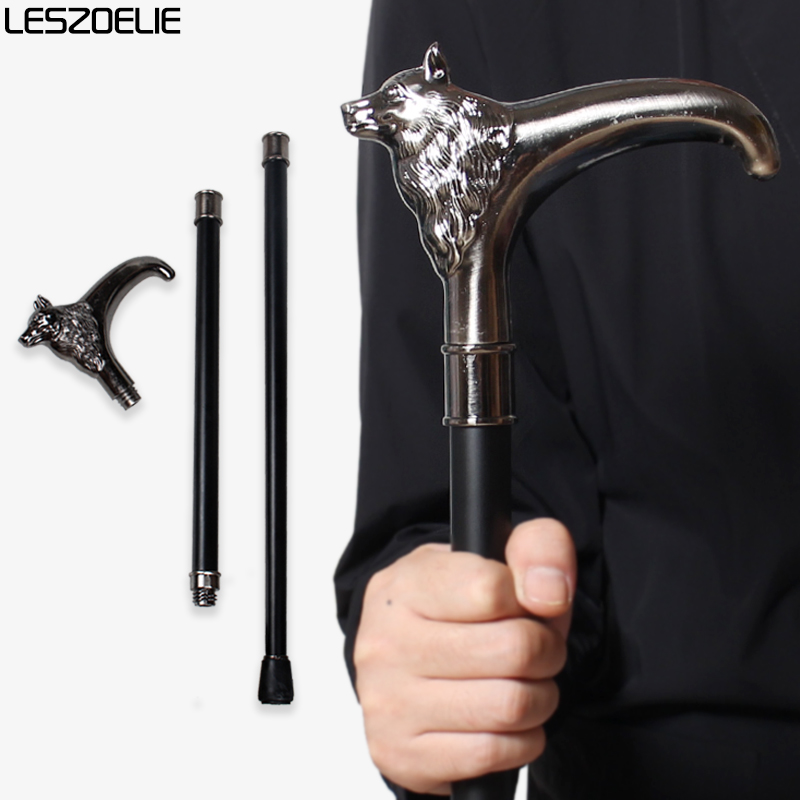 Wolf-Head Luxury Walking Stick - Men'S Fashion Tips avis et prix