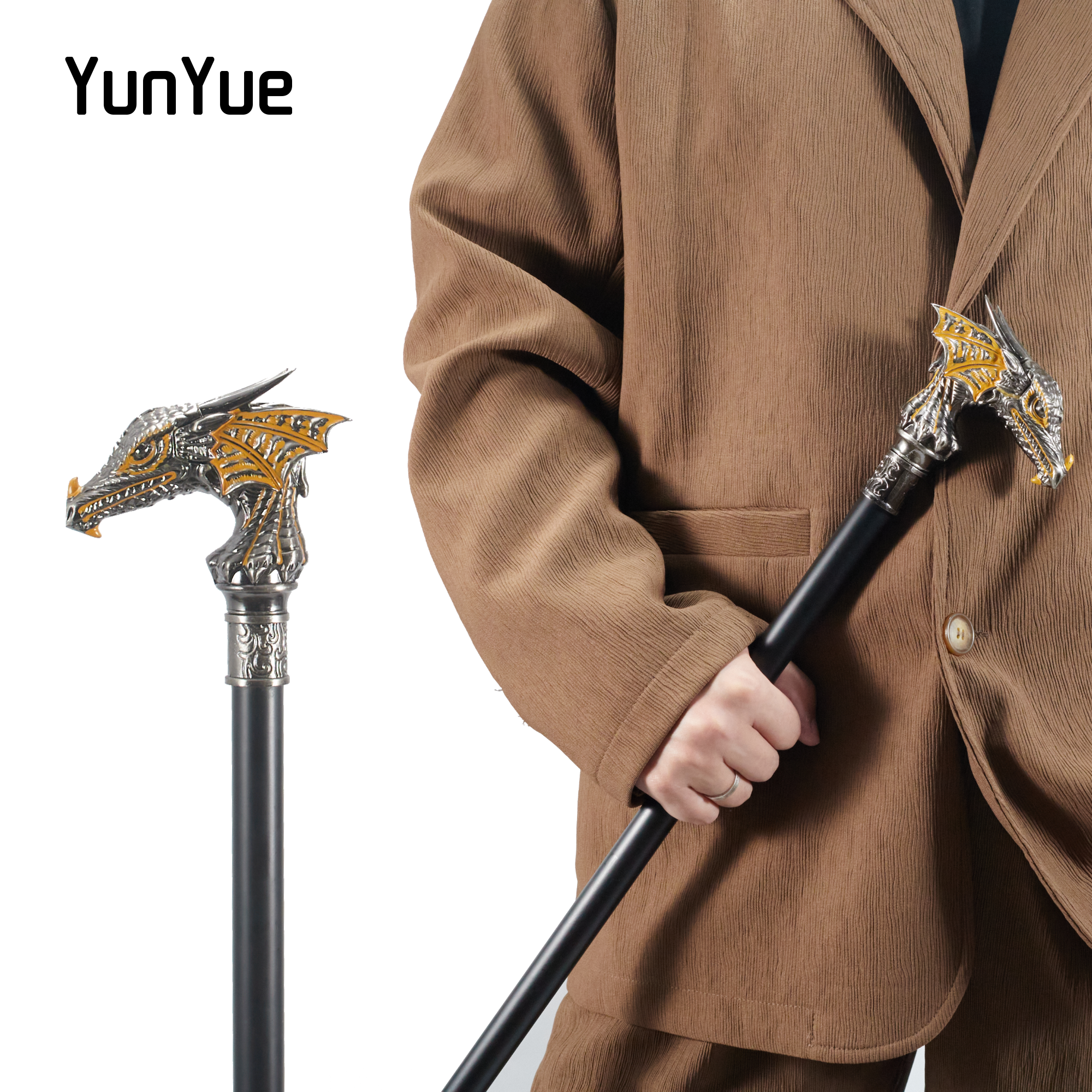 Men'S Fashion Tips - Luxury Gold Dragon Handle Fashion Walking