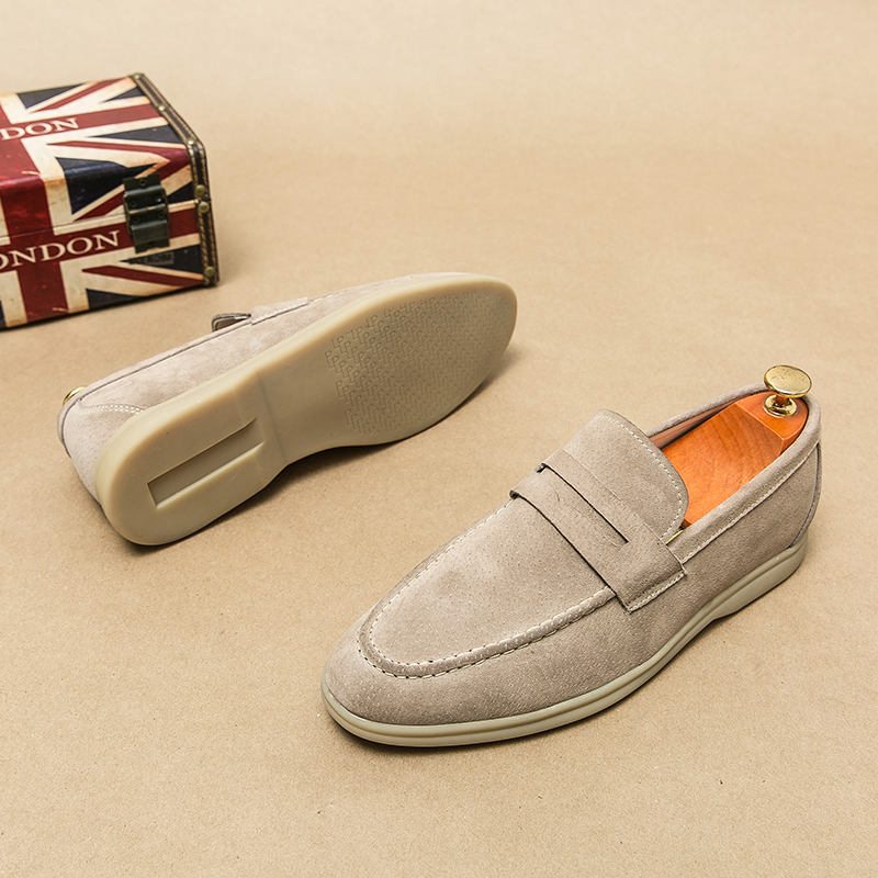Men's Luxury Brand Genuine Lea - Suede Loafers Men avis et prix
