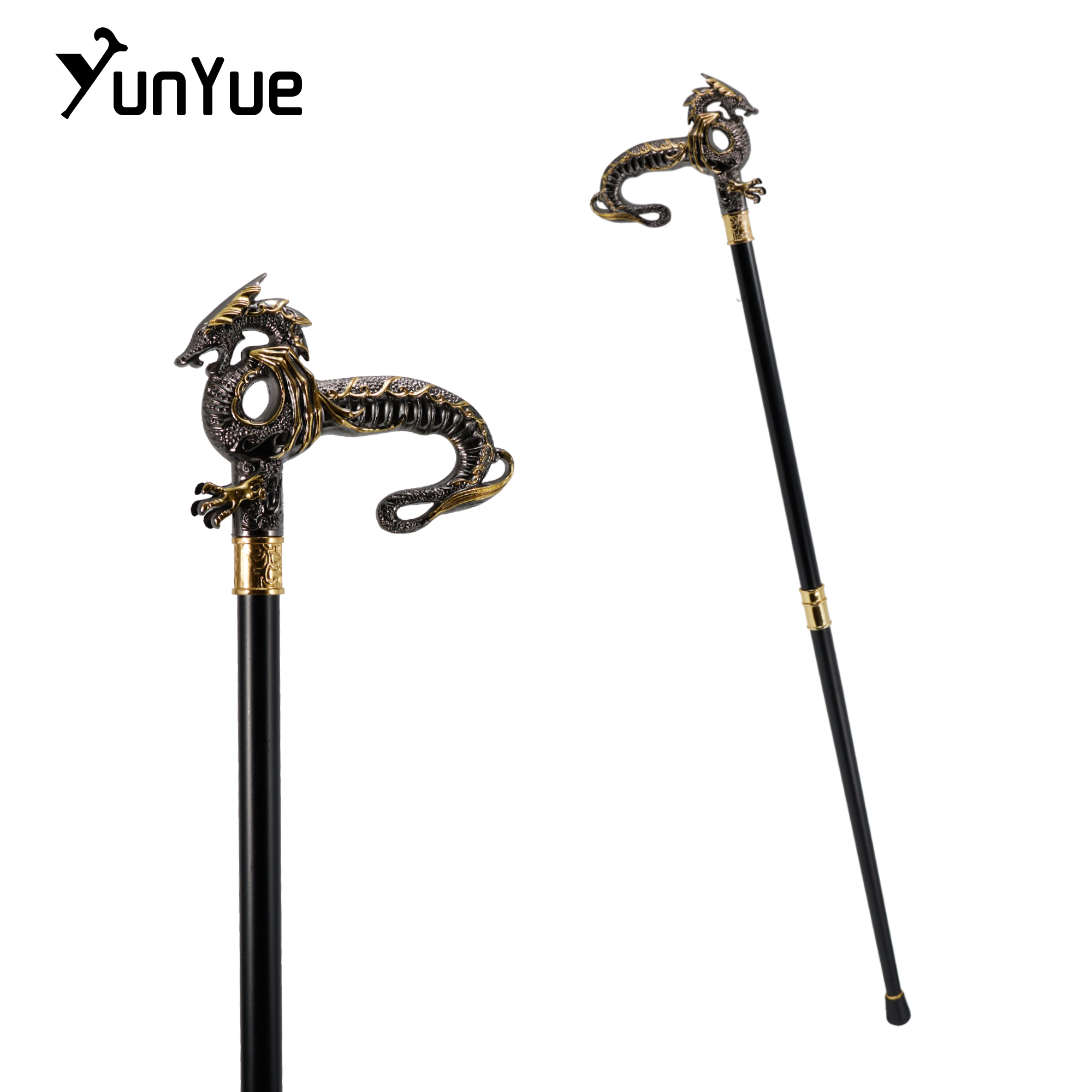 Black Gold Luxury Dragon Handl - Men Fashion Korean Style avis et prix