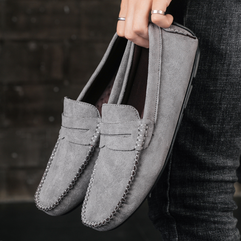 Men Suede Casual Leather Shoes - Suede Loafers Men avis et prix