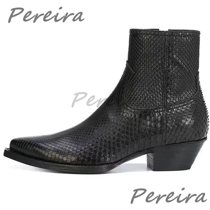 Trendy Snake Patterned Chelsea - Mens Fashion Dress Shoes avis et prix