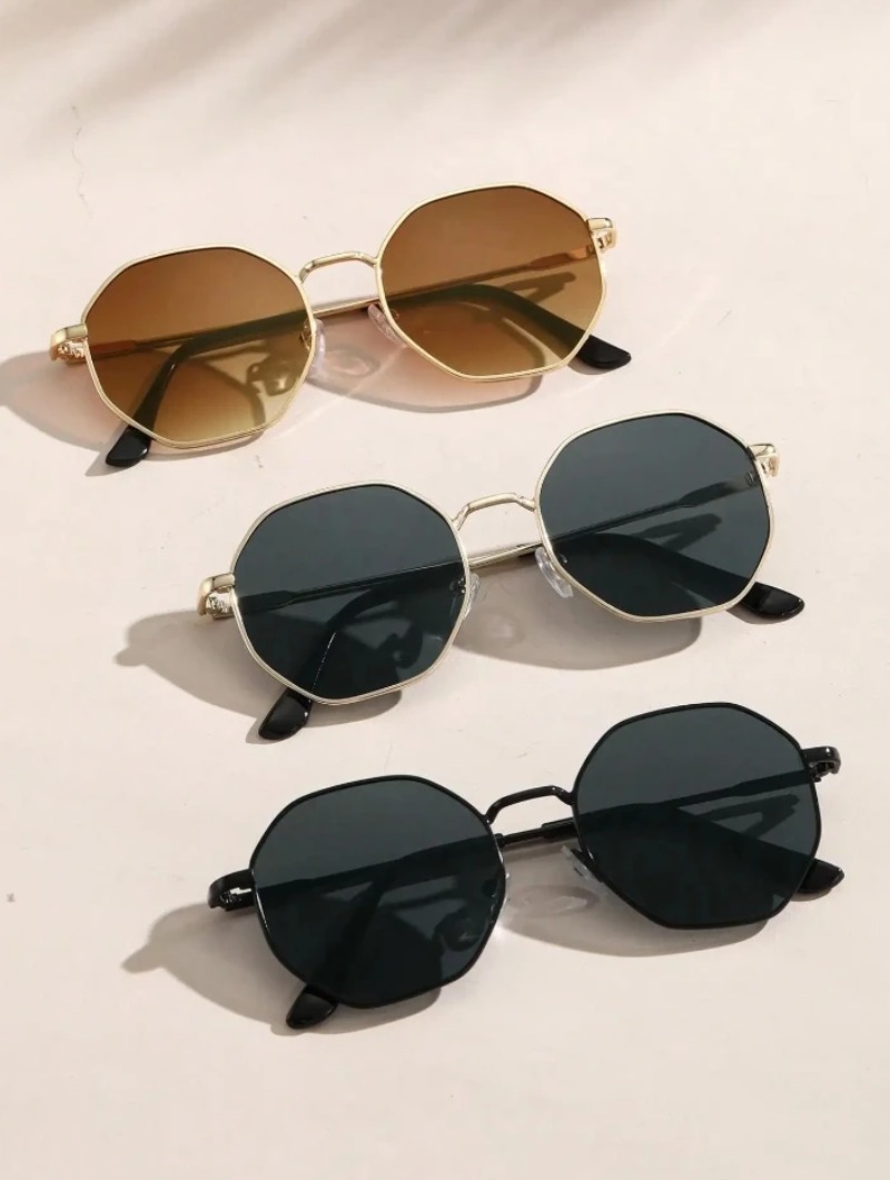 1/3 Pcs Metal Geometric-Round  - Men'S Fashion Round Glasses avis et prix