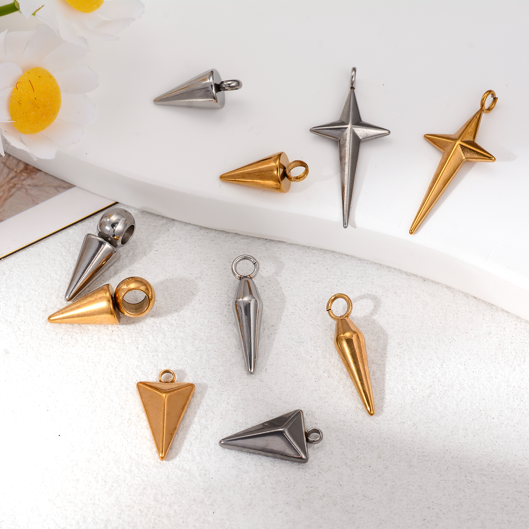 8PCS Stainless Steel Cone Char - Graphic Tee Oversized avis et prix