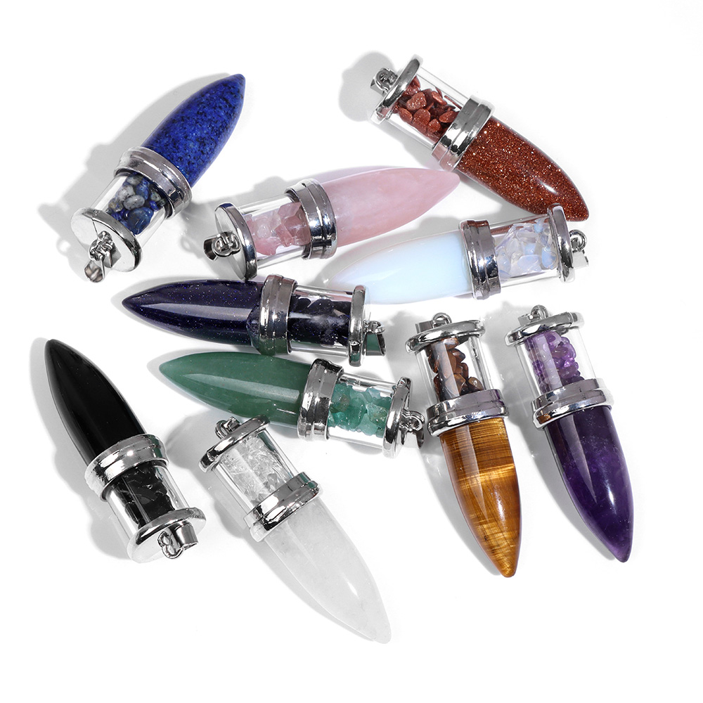 1pc Bullet shape Stone Pendant - Men'S Fashion Necklaces avis et prix