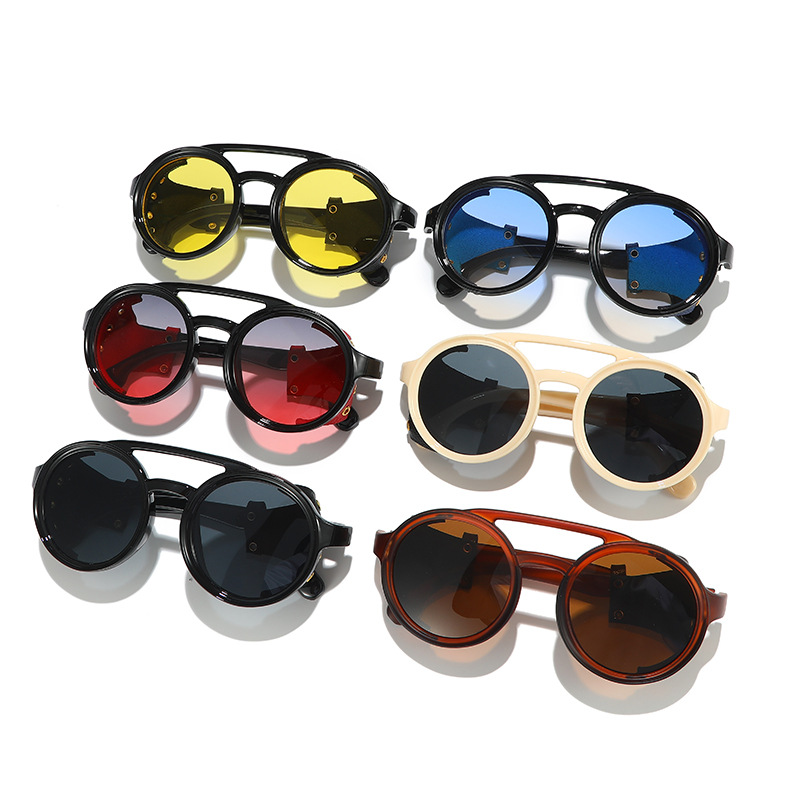 Retro Anti-UV Sunglasses Men W - Men'S Fashion Round Glasses avis et prix