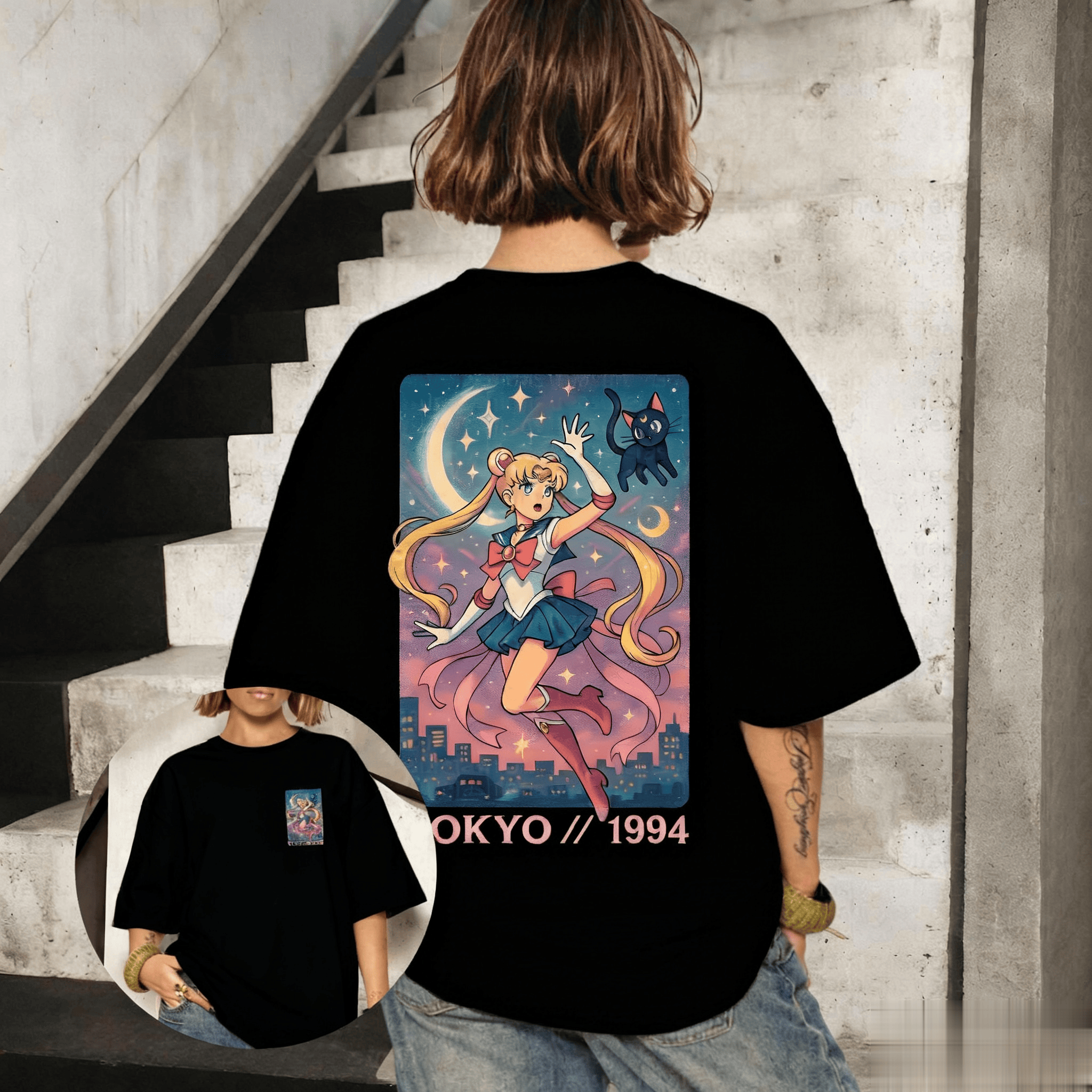 Sailor Moon Anime Graphi T Shi - Graphic Tee Oversized avis et prix