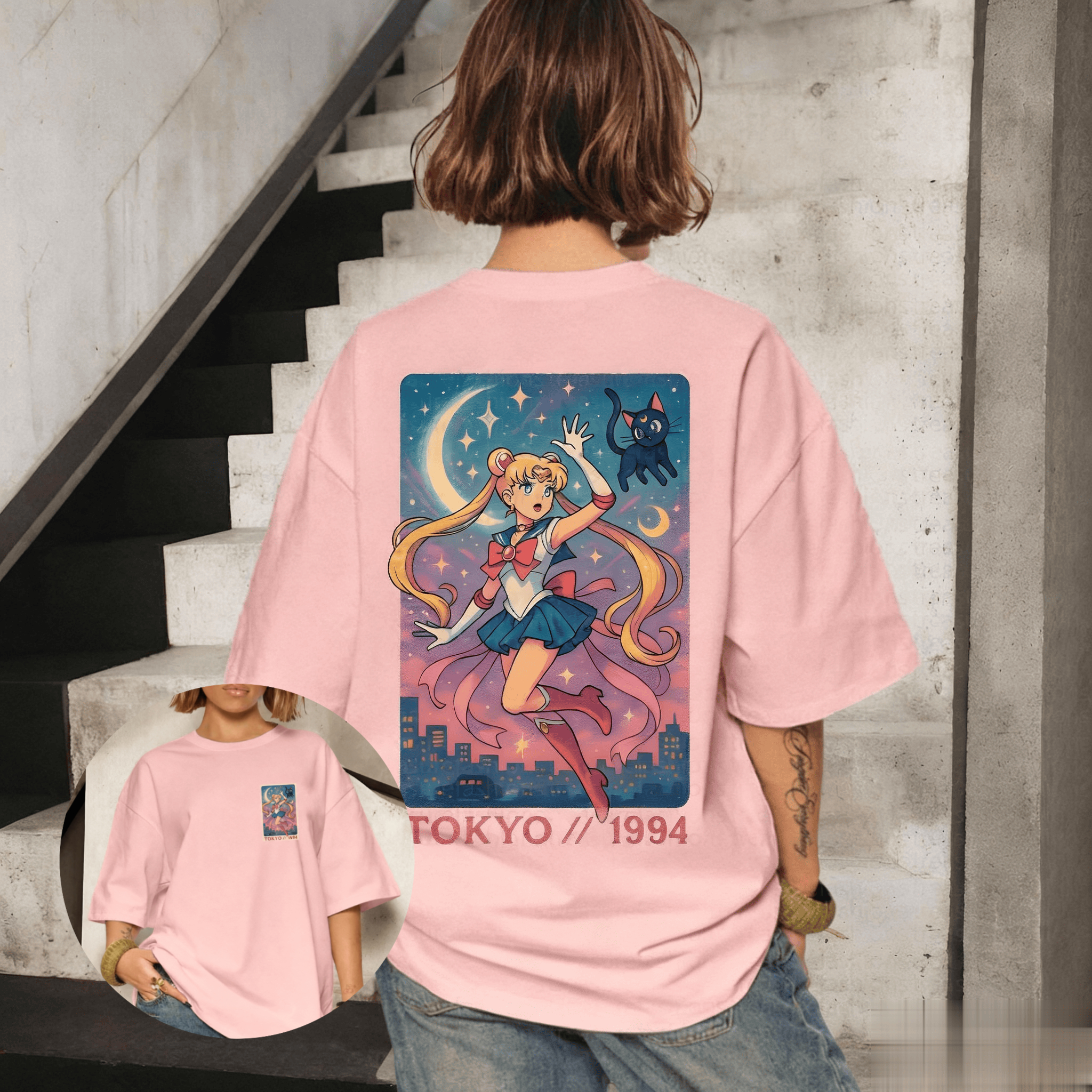 Sailor Moon Anime Graphi T Shi - Graphic Tee Oversized avis et prix