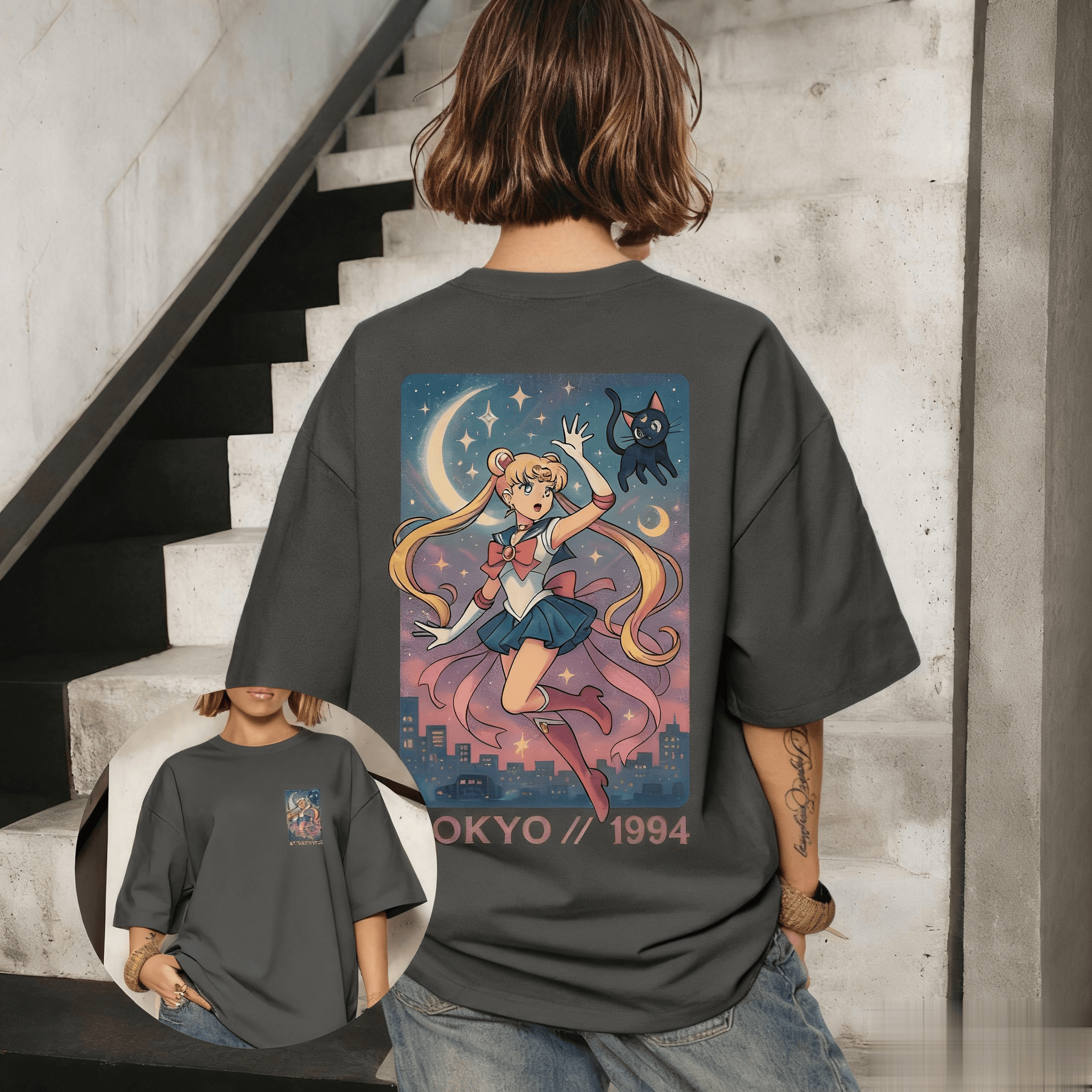 Sailor Moon Anime Graphi T Shi - Graphic Tee Oversized avis et prix