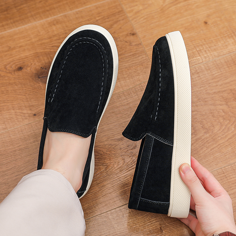 Men's Casual Shoes Suede Leath - Suede Loafers Men avis et prix