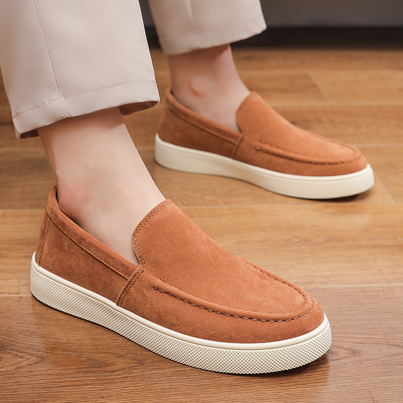 Men's Casual Shoes Suede Leath - Suede Loafers Men avis et prix