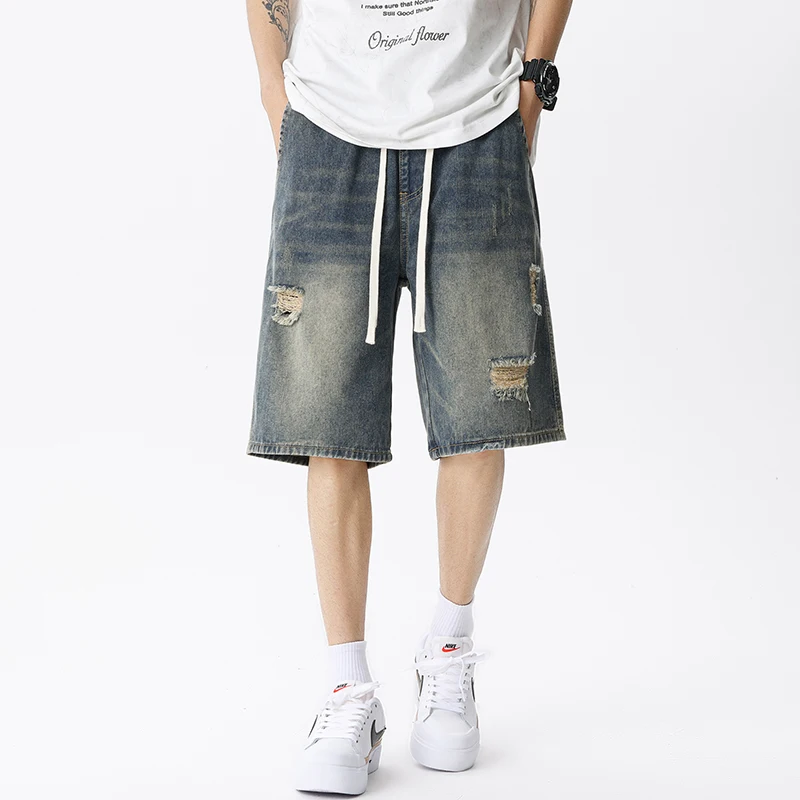 Summer Thin Denim Shorts Men's - Men'S Fashion Overalls avis et prix