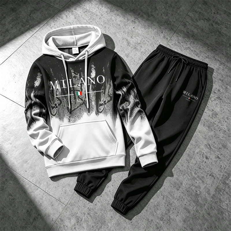 Italy Fashion Sportswear 2pcs  - Jogger Sweatpants Men avis et prix