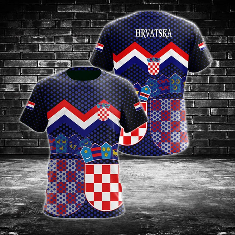 Croatia Emblem Skull Graphic C - Graphic Tee Oversized avis et prix
