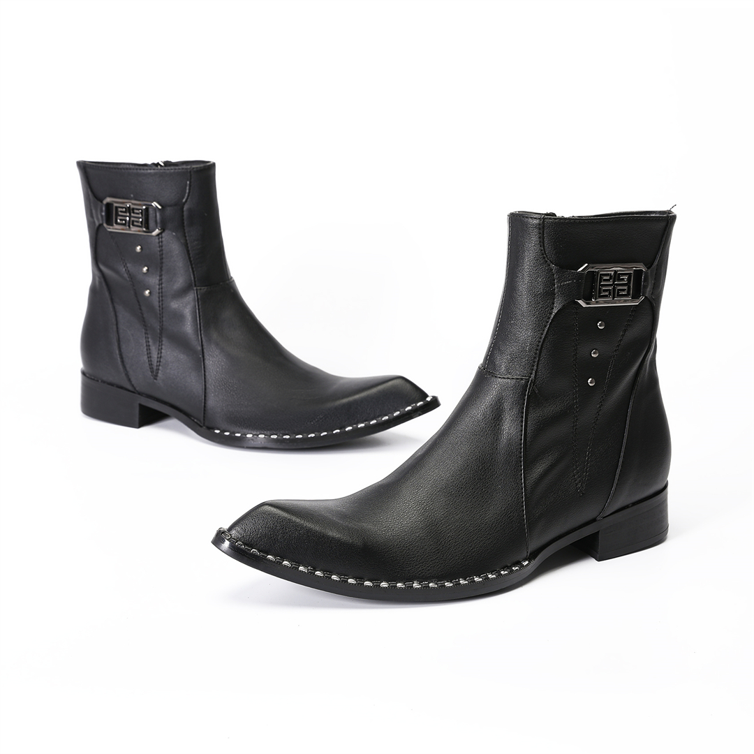 fashion black pointed toe men  - Mens Fashion Dress Shoes avis et prix