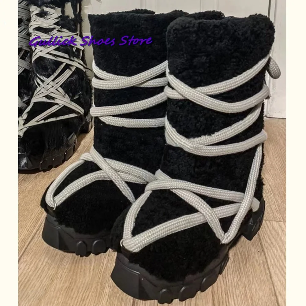 Women Black Plush Thick Sole S - Mens Fashion Dress Shoes avis et prix