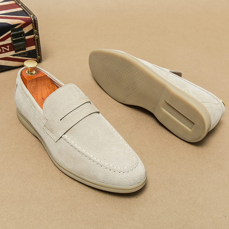 Men's Luxury Brand Genuine Lea - Suede Loafers Men avis et prix