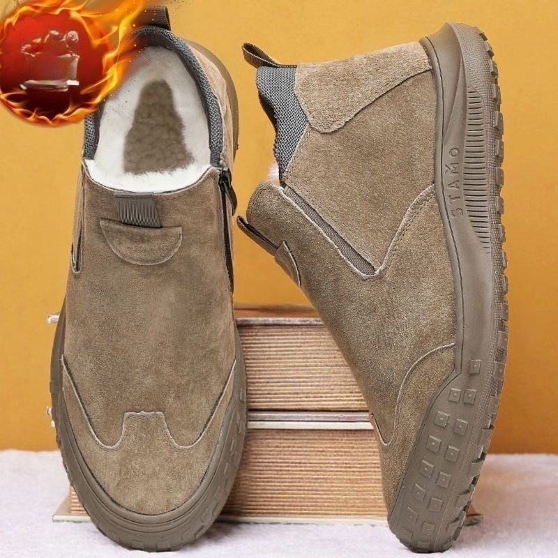 Winter Men's Shoes Plush Warm  - Suede Loafers Men avis et prix