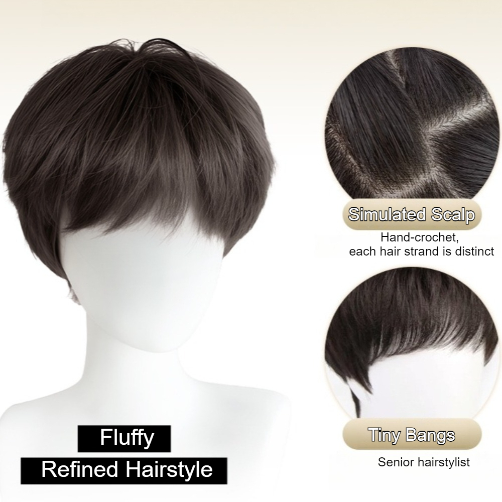 Fashion Synthetic Straight Hai - Men Fashion Korean Style avis et prix