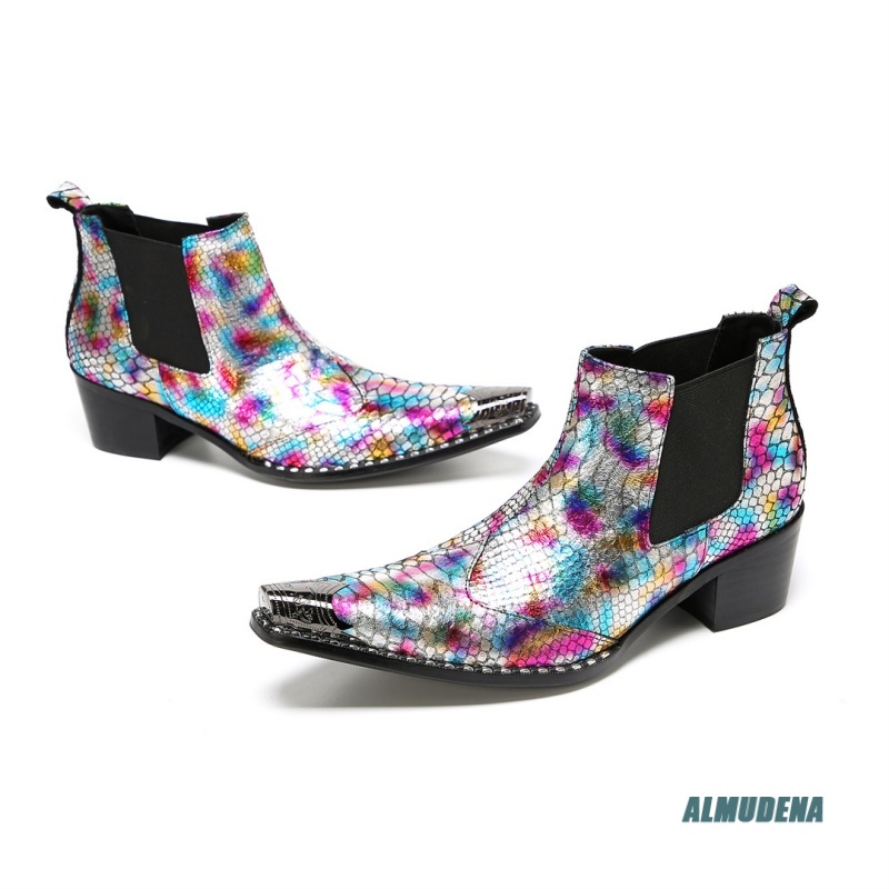 Multicolor Metallic Snake Prin - Mens Fashion Dress Shoes avis et prix