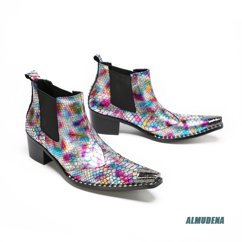 Multicolor Metallic Snake Prin - Mens Fashion Dress Shoes avis et prix
