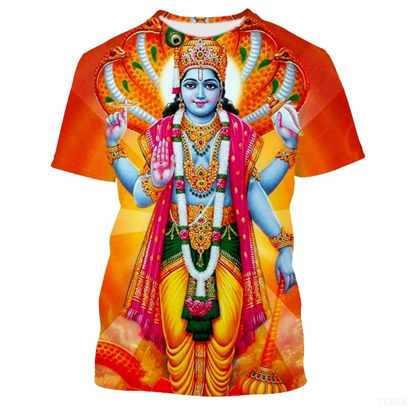 Summer Fashion Indian Deities  - Graphic Tee Oversized avis et prix