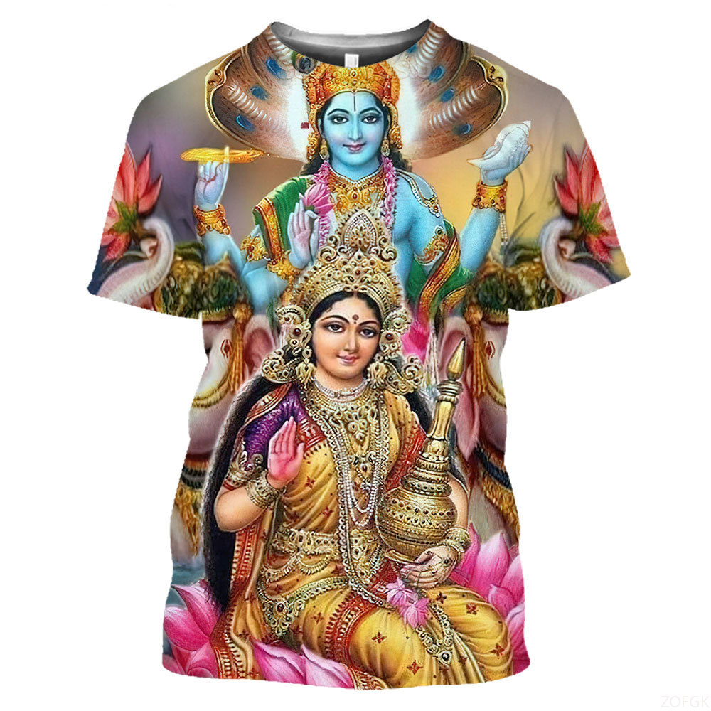 Summer Fashion Indian Deities  - Graphic Tee Oversized avis et prix