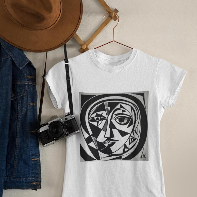 K 116 Art T Shirt Abstract Gra - Graphic Tee Oversized avis et prix