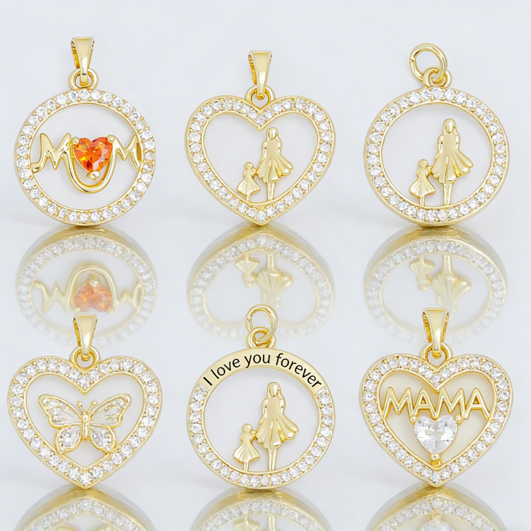 2Pcs Pendants Brass Mom Mother - Men'S Fashion Necklaces avis et prix