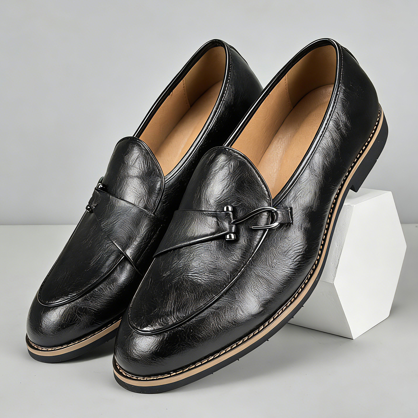 Classic Retro Dress Leather Sh - Suede Loafers Men avis et prix