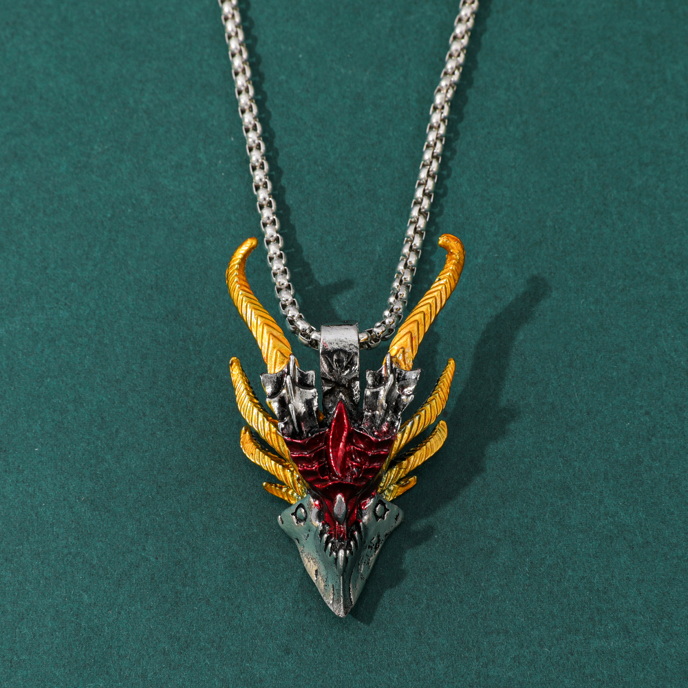 Retro Hip-Hop Evil Dragon Head - Men'S Fashion Necklaces avis et prix