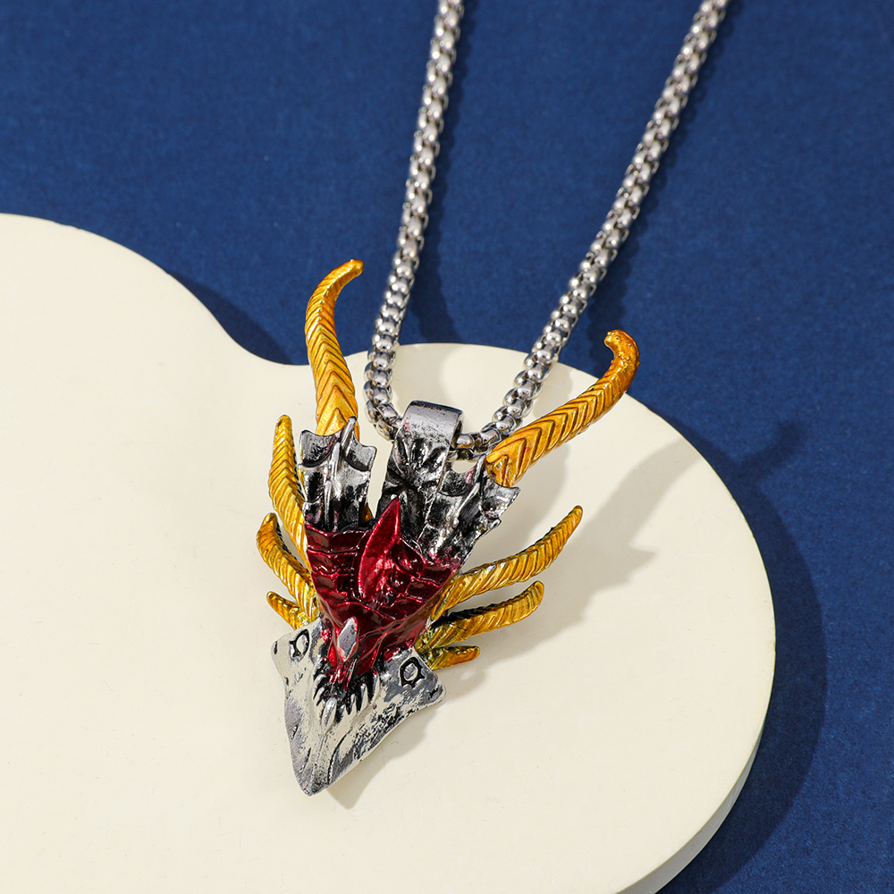 Retro Hip-Hop Evil Dragon Head - Men'S Fashion Necklaces avis et prix