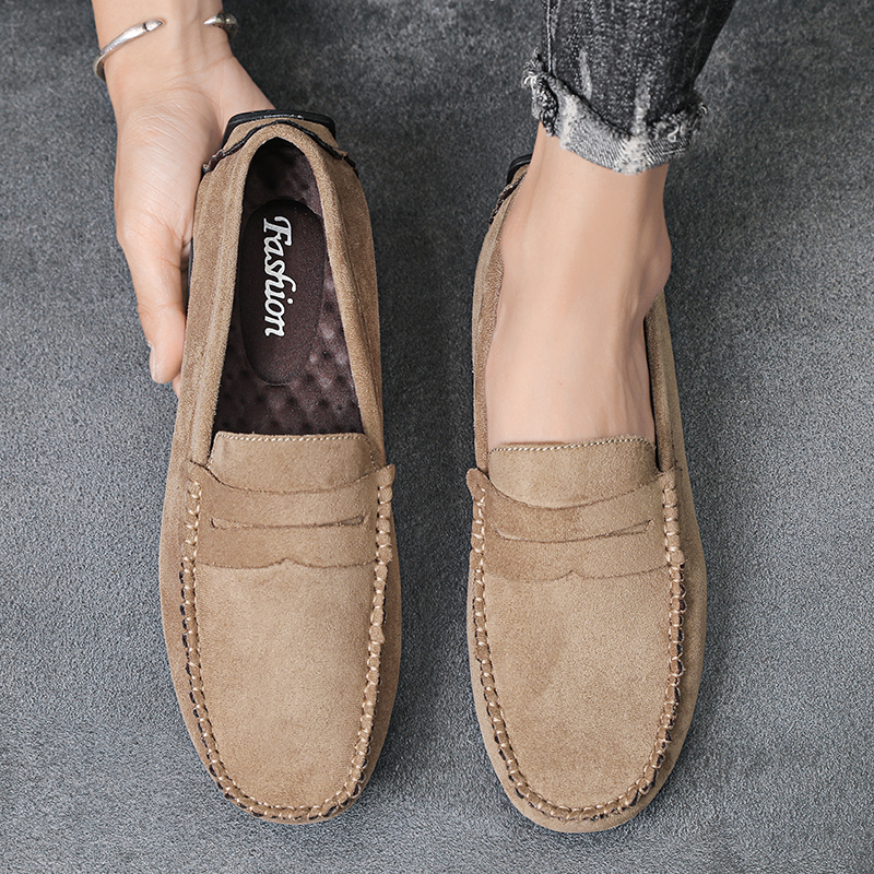 Men Suede Casual Leather Shoes - Suede Loafers Men avis et prix
