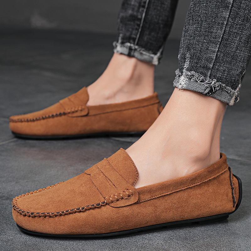 Men Suede Casual Leather Shoes - Suede Loafers Men avis et prix