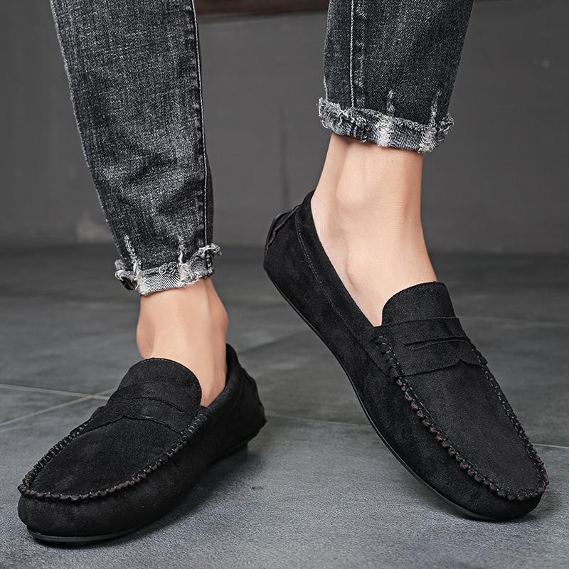 Men Suede Casual Leather Shoes - Suede Loafers Men avis et prix