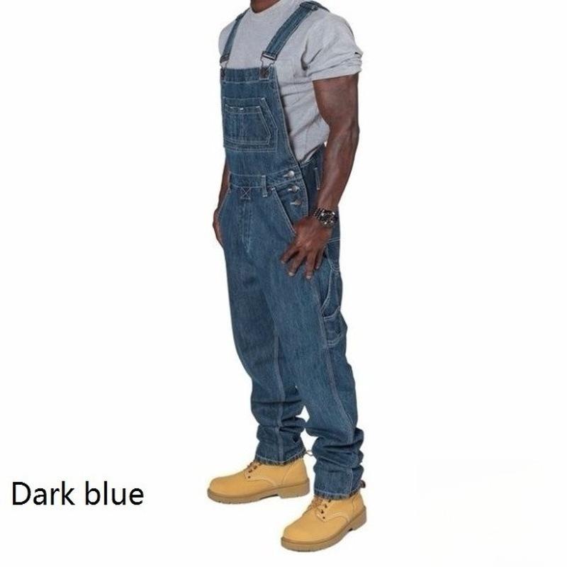 Mens Ripped Denim Overalls wit - Men'S Fashion Overalls avis et prix