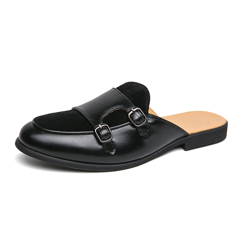 Fashion Black Green Monk Strap - Suede Loafers Men avis et prix
