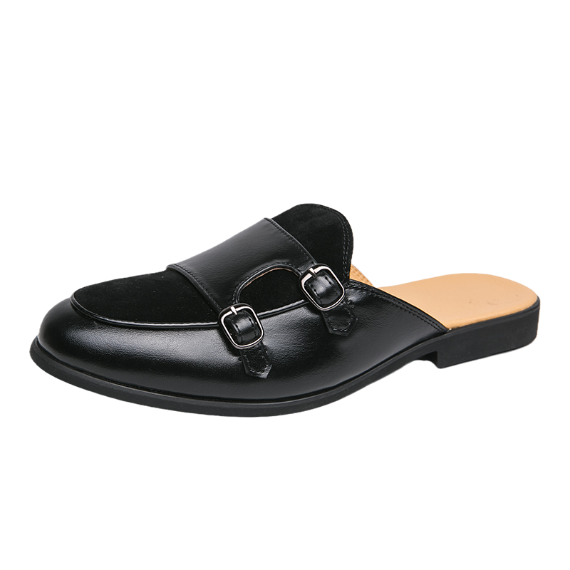 Fashion Black Green Monk Strap - Suede Loafers Men avis et prix