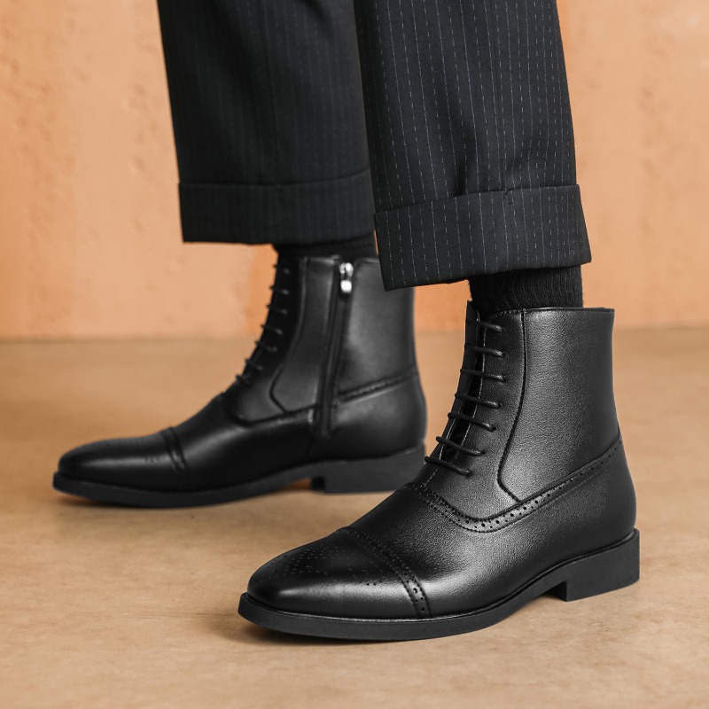 Luxury Men's Boots New High-to - Mens Fashion Dress Shoes avis et prix