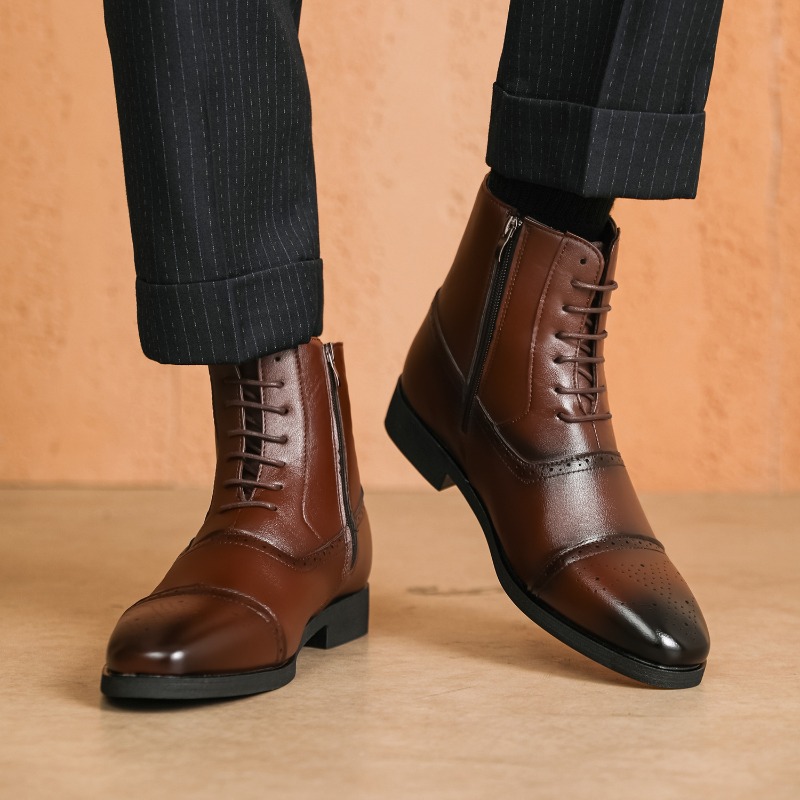 Luxury Men's Boots New High-to - Mens Fashion Dress Shoes avis et prix