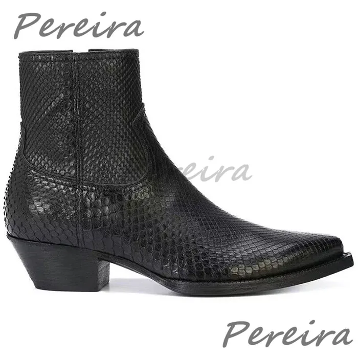 Trendy Snake Patterned Chelsea - Mens Fashion Dress Shoes avis et prix