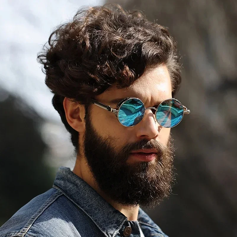 Classic Steampunk Sunglasses f - Men'S Fashion Round Glasses avis et prix