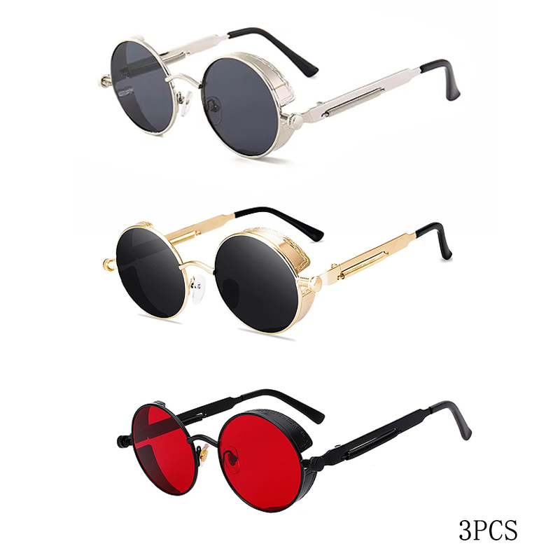 Classic High Quality Steampunk - Men'S Fashion Round Glasses avis et prix