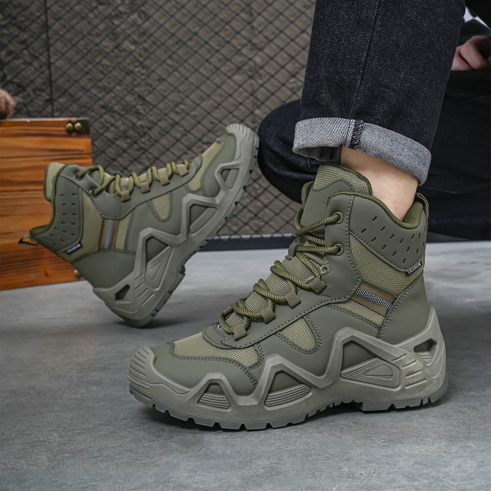 Men's high top boots, hiking b - Men'S Fashion For 45 Years Old avis et prix