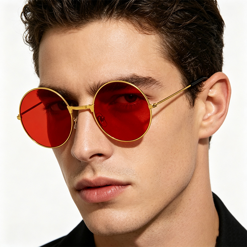 Classic Vintage Round Frame Su - Men'S Fashion Round Glasses avis et prix
