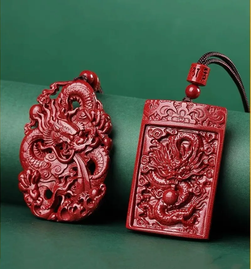 Fashion Cinnabar Jade Double S - Men'S Fashion Necklaces avis et prix