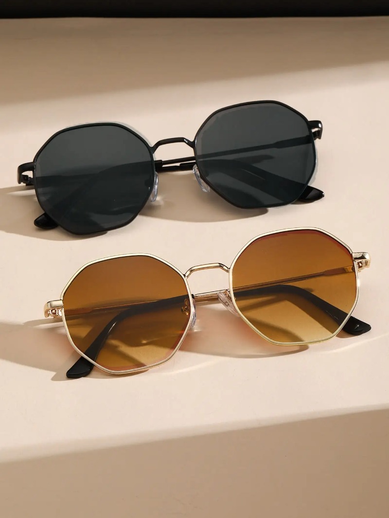 1/3 Pcs Metal Geometric-Round  - Men'S Fashion Round Glasses avis et prix