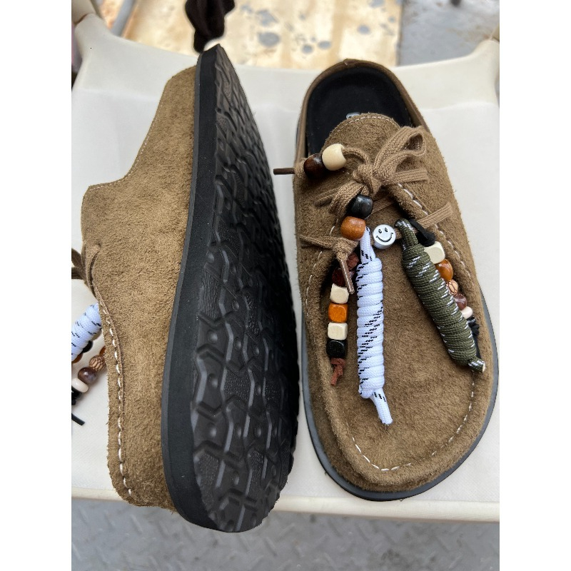 Women Men Clogs Cow Suede Leat - Suede Loafers Men avis et prix