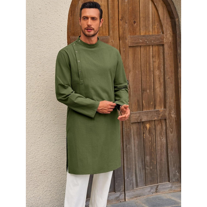 Mens Kaftan Thobe Robe Long Sl - Men'S Fashion Kurta avis et prix